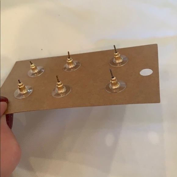 💐5/25 3 pair stud heart crystal open circle - Picture 3 of 6